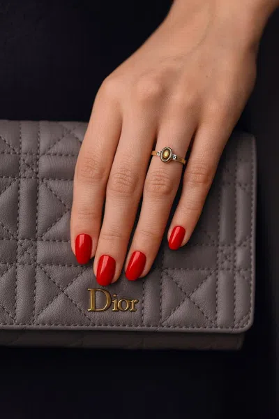 Pre-owned Bochic “orient” Vintage Yellow Sapphire & Cognac Diamond Ring Set In 18k Gold &