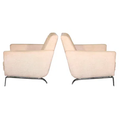Pre-owned Boconcept Pair Of "fly" Armchairs By  In Sand