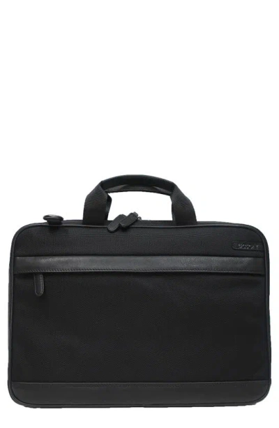 Boconi Ballistic Nylon Briefcase In Black