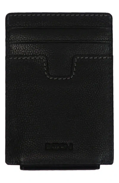 Boconi Leather Money Clip Card Case In Blue