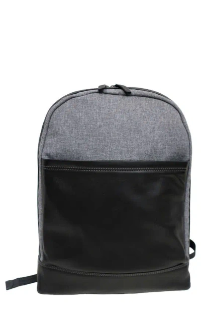 Boconi Recycled Polyester & Leather Backpack In Black
