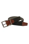 Boconi Reversible Elastic Braid Feather Edge Belt