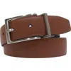 Boconi Reversible Leather Belt In Cognac/black