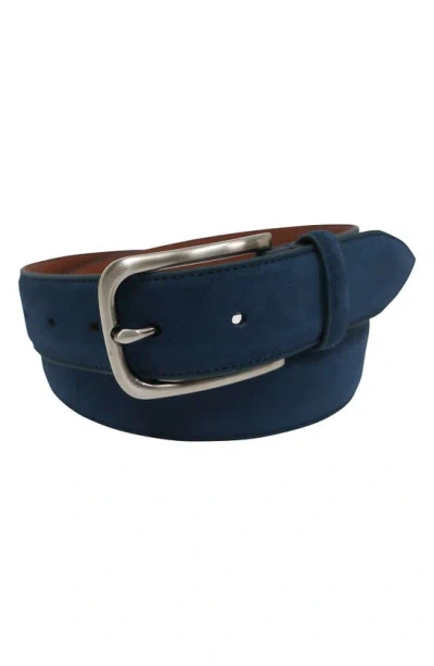 Boconi Suede Belt In Navy