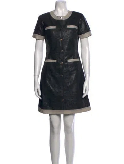 Pre-owned Bod & Christensen Crew Neck Knee-length Dress In Black