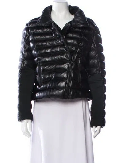 Pre-owned Bod & Christensen Leather Biker Jacket In Black