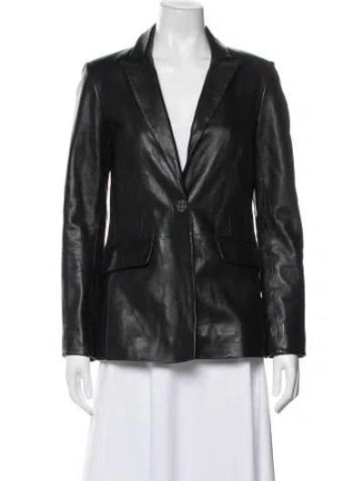 Pre-owned Bod & Christensen Leather Blazer In Multi