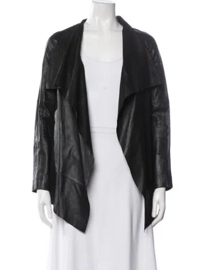 Pre-owned Bod & Christensen Leather Jacket In Black