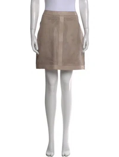 Pre-owned Bod & Christensen Leather Mini Skirt W/ Tags In Neutral