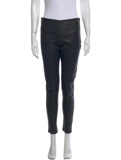 Pre-owned Bod & Christensen Leather Skinny Leg Pants In Black