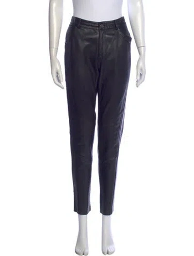 Pre-owned Bod & Christensen Leather Skinny Leg Pants In Blue
