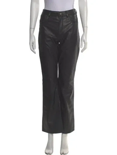 Pre-owned Bod & Christensen Leather Wide Leg Pants W/ Tags In Gray