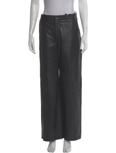 Pre-owned Bod & Christensen Leather Wide Leg Pants W/ Tags In Gray