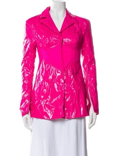Pre-owned Bod & Christensen Printed Blazer In Pink