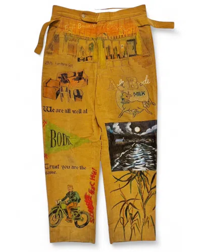 Pre-owned Bode 1/1 Special Order Senior Cord Trouser Pant In Sand