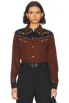 Bode Abilene Western Shirt In Multi