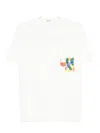 Bode Abstract-print Pocket T-shirt In White