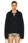 Bode Alpine Pullover Sweater In Navy
