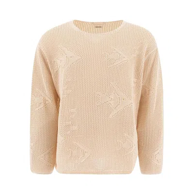 Pre-owned Bode Angel Fish Pullover 'cream' | Tan | Men's Size L