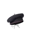Bode Applique Beret In Black