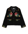 Bode Beaded Aquitaine Embellished Wool Jacket In Black