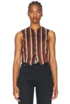 Bode Arizona Stripe Waistcoat In Multi
