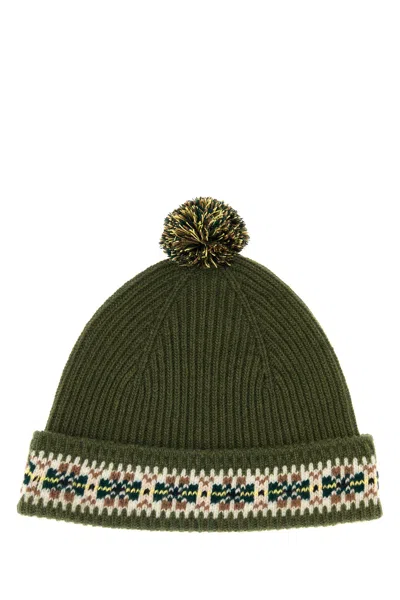 Bode Arm Green Wool Moritz Beanie Hat