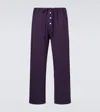 Bode Astor Wool Wide-leg Pants In Purple