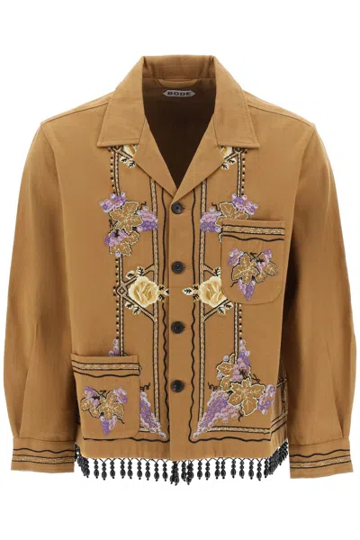 BODE AUTUMN ROYAL OVERSHIRT WITH EMBROIDERIES AND BEADWORKS