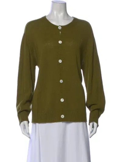 Pre-owned Bode Baby Alpaca Crew Neck Sweater In Green