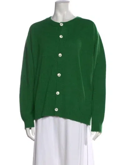 Pre-owned Bode Baby Alpaca Crew Neck Sweater In Green