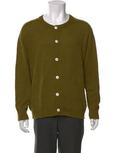 Pre-owned Bode Baby Alpaca Open Front Cardigan In Green