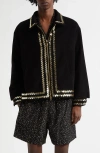 Bode Black Bandstand Jacket In Black Multi