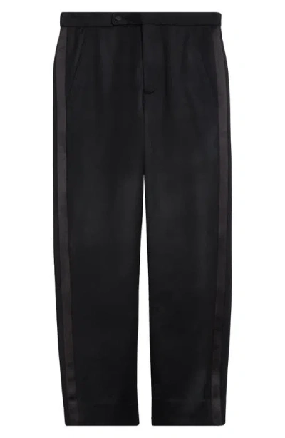 Bode Barathea Wool Tuxedo Trousers In Black Multi