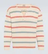 Bode Bay Stripe Cotton Sweater In Red