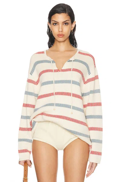 Bode Bay Stripe Sweater In Cream & Multi