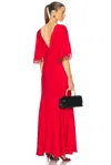 Bode Beaded Claret Gown In Red