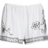 Bode Cockatoo Tap Bead-embellished Cotton And Silk-blend Shorts In Multi