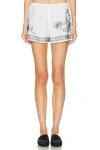 Bode Cockatoo Tap Bead-embellished Cotton And Silk-blend Shorts In White