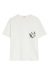 Bode Beaded Leaf Embellished Printed Cotton-jersey T-shirt In White