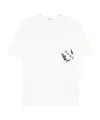 Bode Beaded Leaf Embellished Printed Cotton-jersey T-shirt In White