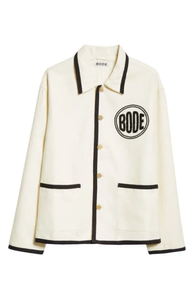 Bode Off-white Beaded Player Jacket In Bkcrm