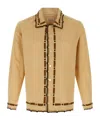 Bode Beige Beaded Ryegrass Shirt In Brown