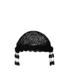 Bode Black Crochet Hat In Black