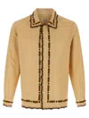 Bode Beige Beaded Ryegrass Shirt In Brown