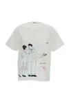 Bode Beige Graphic Crew Neck T-shirt In White