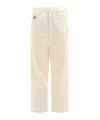 Bode "knolly Brook" Trousers In Herringbone Pattern In Nude