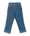 Bode Embroidered Trousers In Blue
