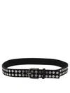 Bode Navy Clover Charm Belt In Black