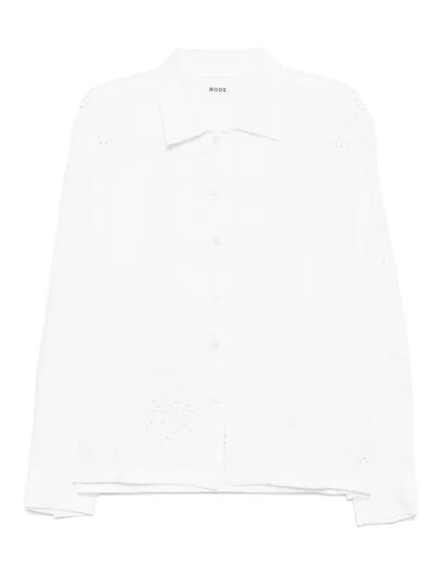 Bode Belvoir Hemd In Weiss
